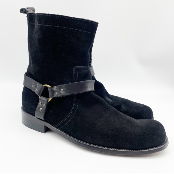 John Varvatos Other - John Varvatos Suede  Harness Boots in Black MSRP: $698